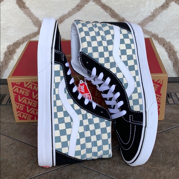 VANS Sk8-Hi REISSUE CHECKERBOARD BLK/Citadel Men’s - Picture 6 of 16